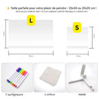 Tableau de dessin lumineux LED pour enfant, stylo 7 couleurs