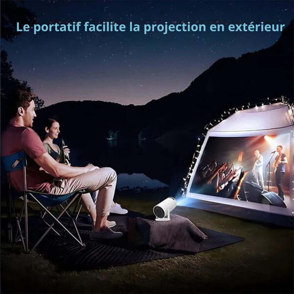 Mini vidéoprojecteur portable WiFi 6 et Bluetooth, image 130 pouces