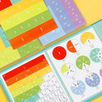 Disque de fractions magnétique, outil pédagogique de calcul