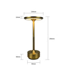 Lampe à poser sans fil rechargeable, doré, noir ou argenté