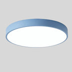 Plafonnier LED rond style scandinave, finition bois en option