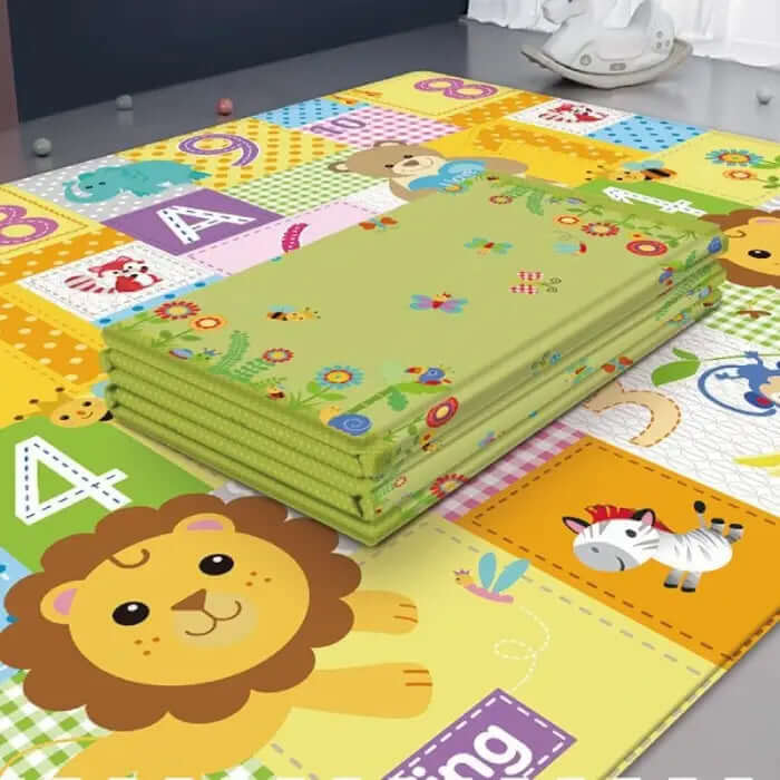 Tapis de jeu bébé XXL en mousse EVA, 180 x 100 cm, pliable