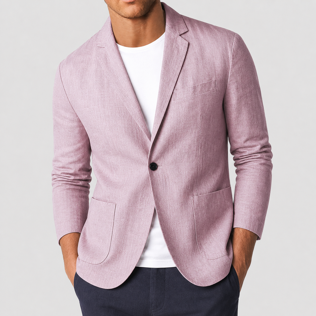Blazer homme léger pour l'été, coupe moderne, du S au 3XL, rose