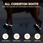 Bottes pour chien imperméables à semelle en caoutchouc