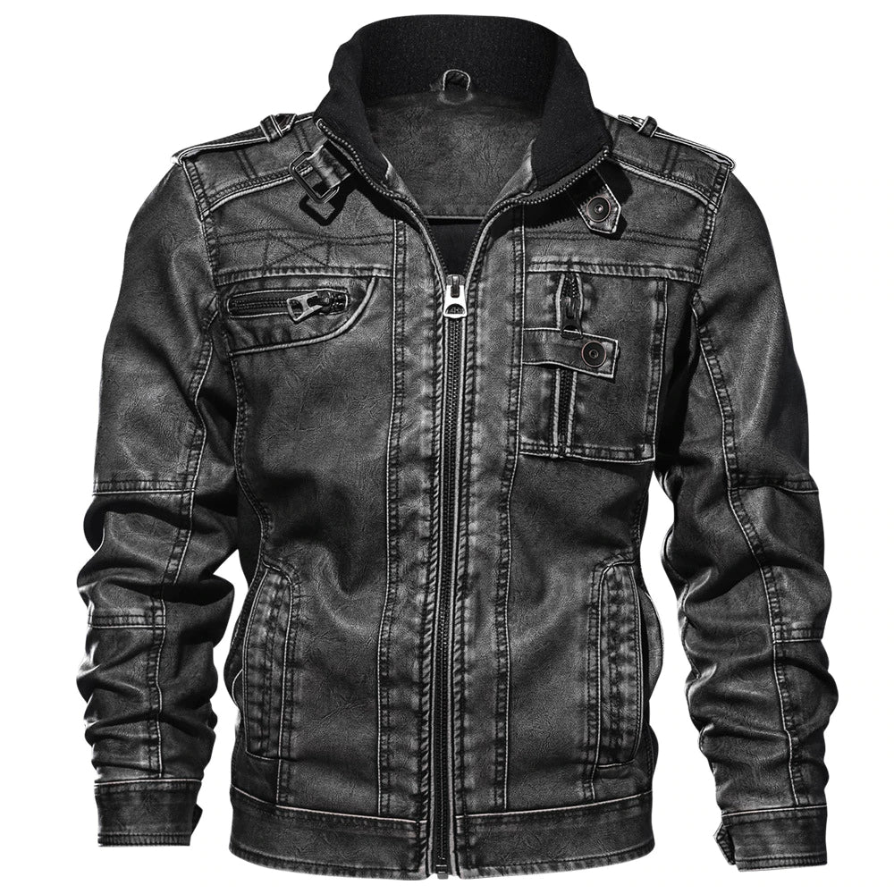 Veste homme toutes saisons, noir vintage ou camel, du S au 3XL, noir vintage