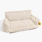 Lit orthopédique pour chien, housse lavable, quatre tailles, blanc