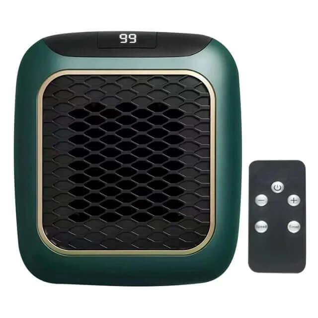 Radiateur d'appoint compact sur prise, céramique, 800 W, vert