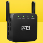 Répéteur WiFi à brancher sur prise, avec antenne, blanc ou noir, noir