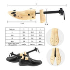 Élargisseur de chaussures en bois massif, longueur et largeur