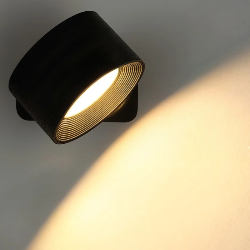 Applique murale sans fil rechargeable, tête orientable aimantée