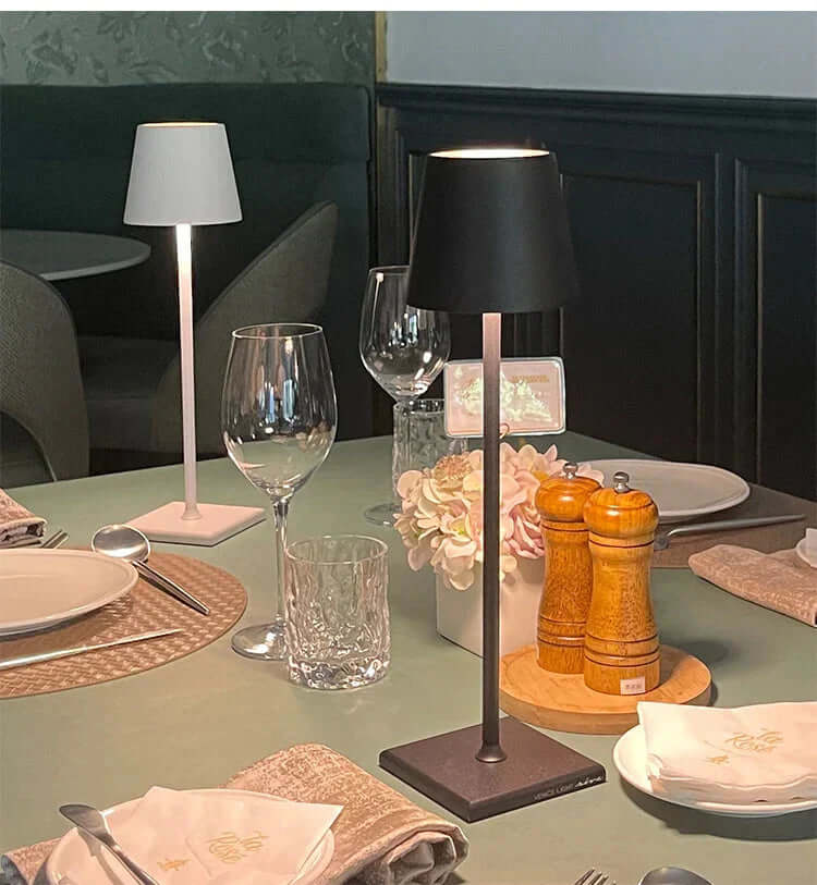 Lampe de table sans fil en aluminium, 28 heures d'autonomie