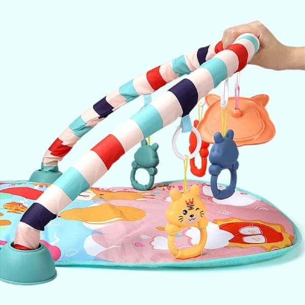 Tapis d'éveil musical bébé avec piano détachable, 0 à 36 mois