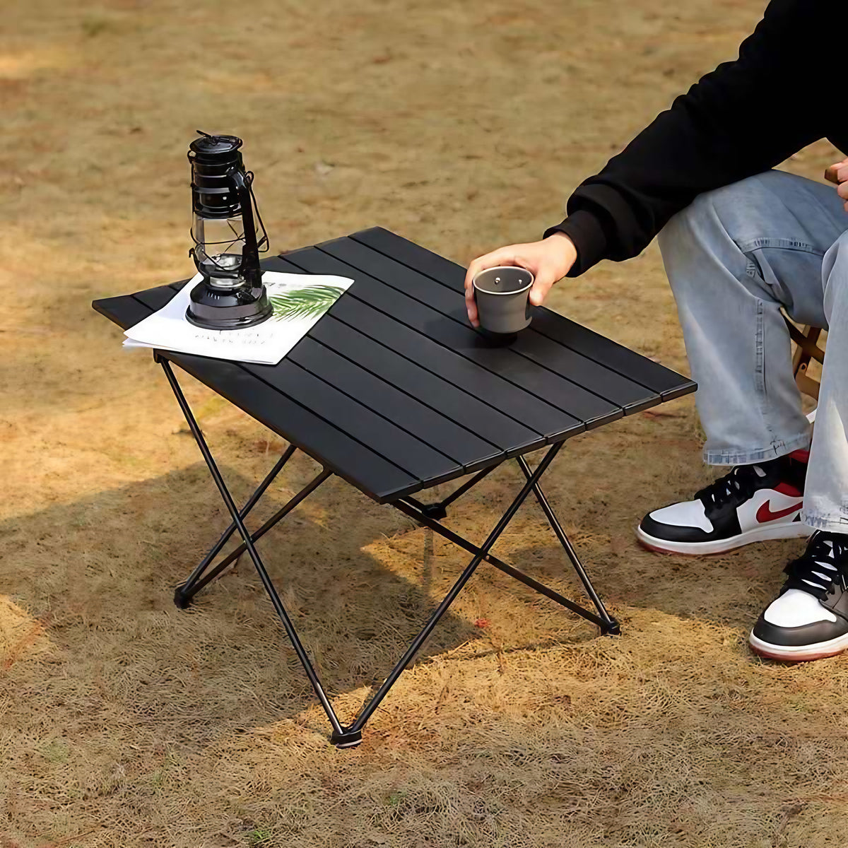 Table pliante de camping en aluminium, trois tailles