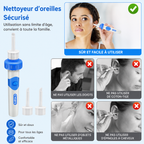 Nettoyeur d'oreilles par aspiration, prise en main ergonomique