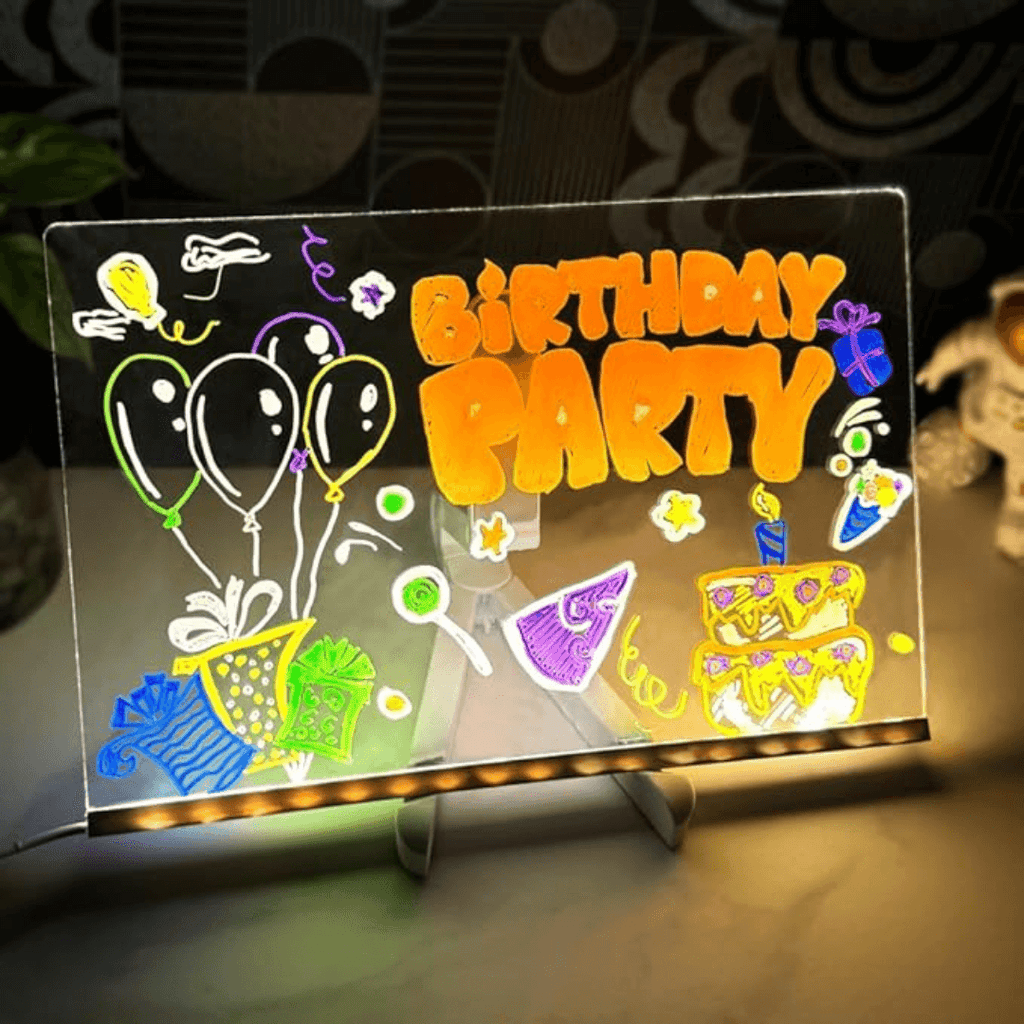 Tableau de dessin lumineux LED pour enfant, stylo 7 couleurs