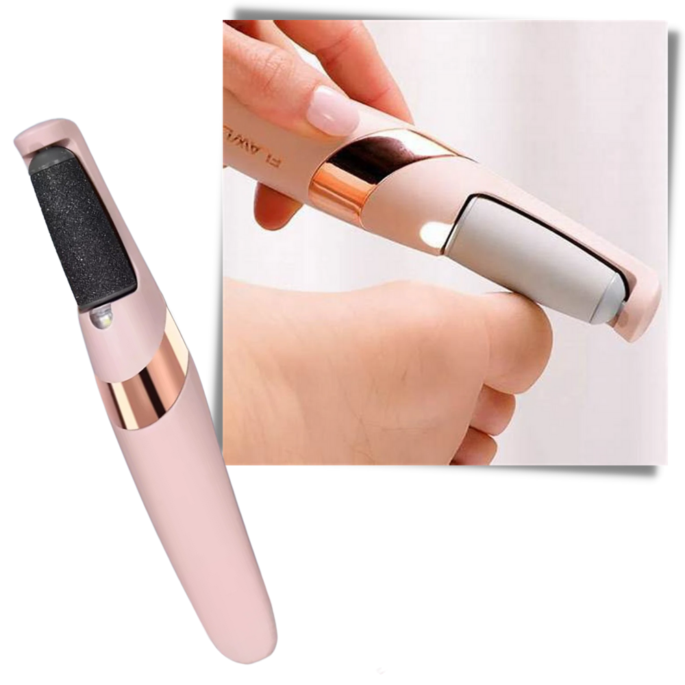 Râpe électrique pour les pieds rechargeable, deux vitesses