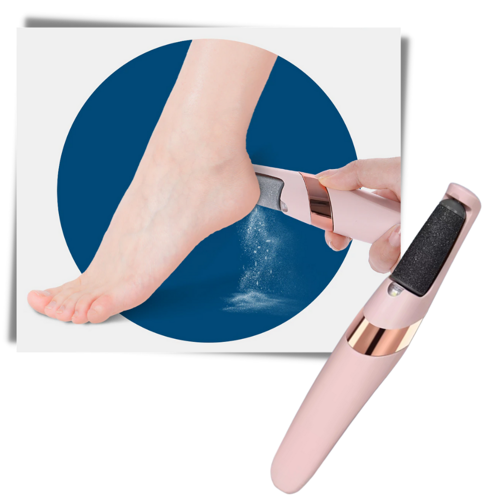 Râpe électrique pour les pieds rechargeable, deux vitesses