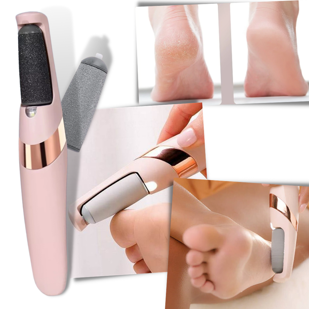 Râpe électrique pour les pieds rechargeable, deux vitesses