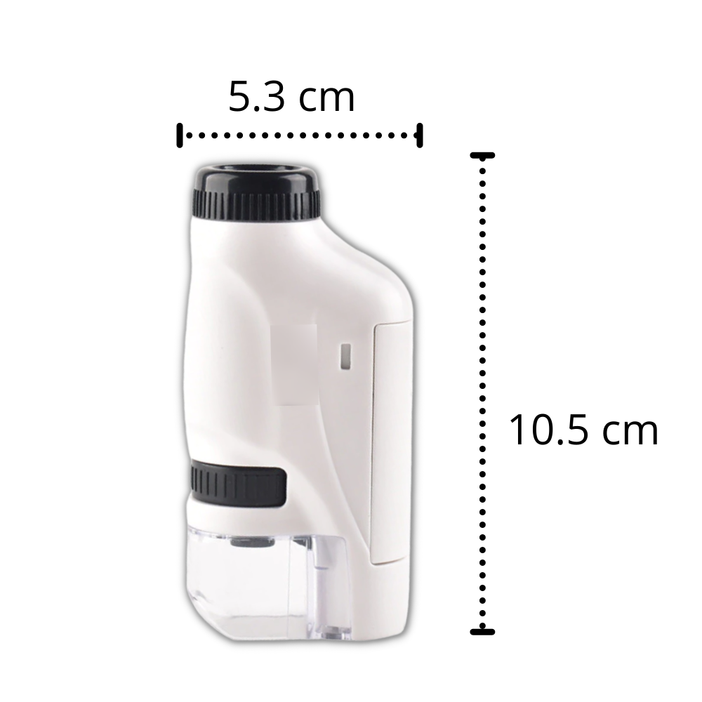 Microscope de poche pour enfant à LED, grossissement 60x à 120x