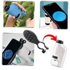 Microscope de poche pour enfant à LED, grossissement 60x à 120x