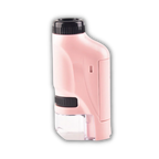 Microscope de poche pour enfant à LED, grossissement 60x à 120x, rose
