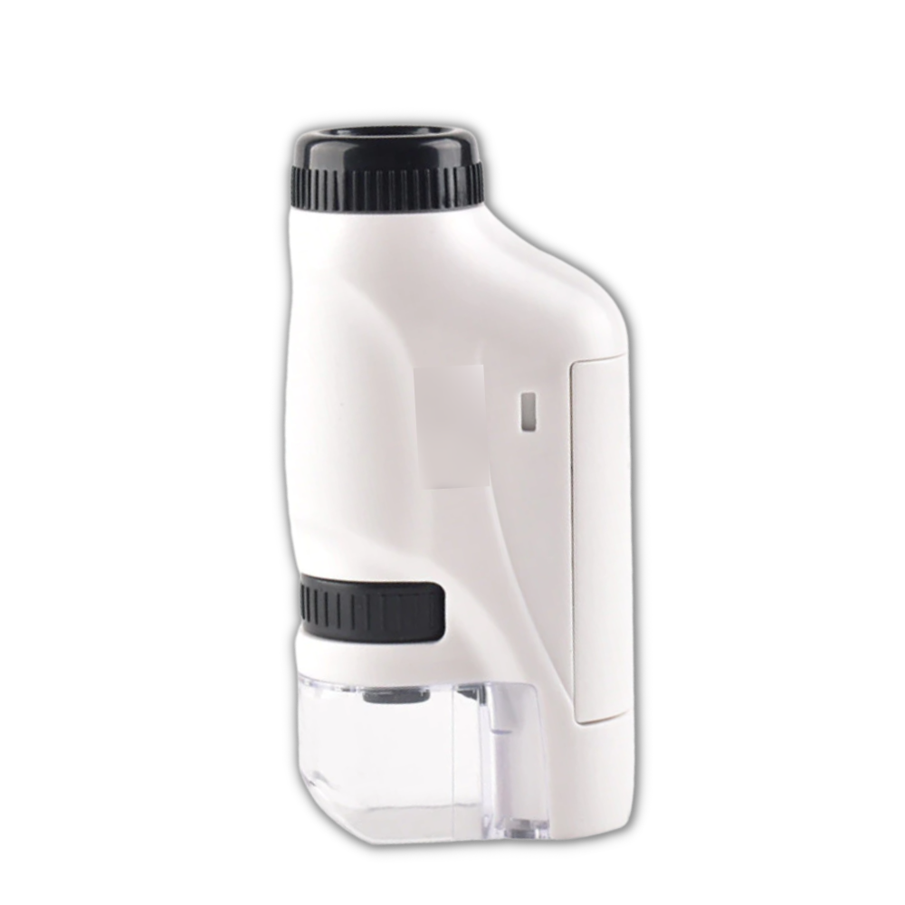 Microscope de poche pour enfant à LED, grossissement 60x à 120x, blanc