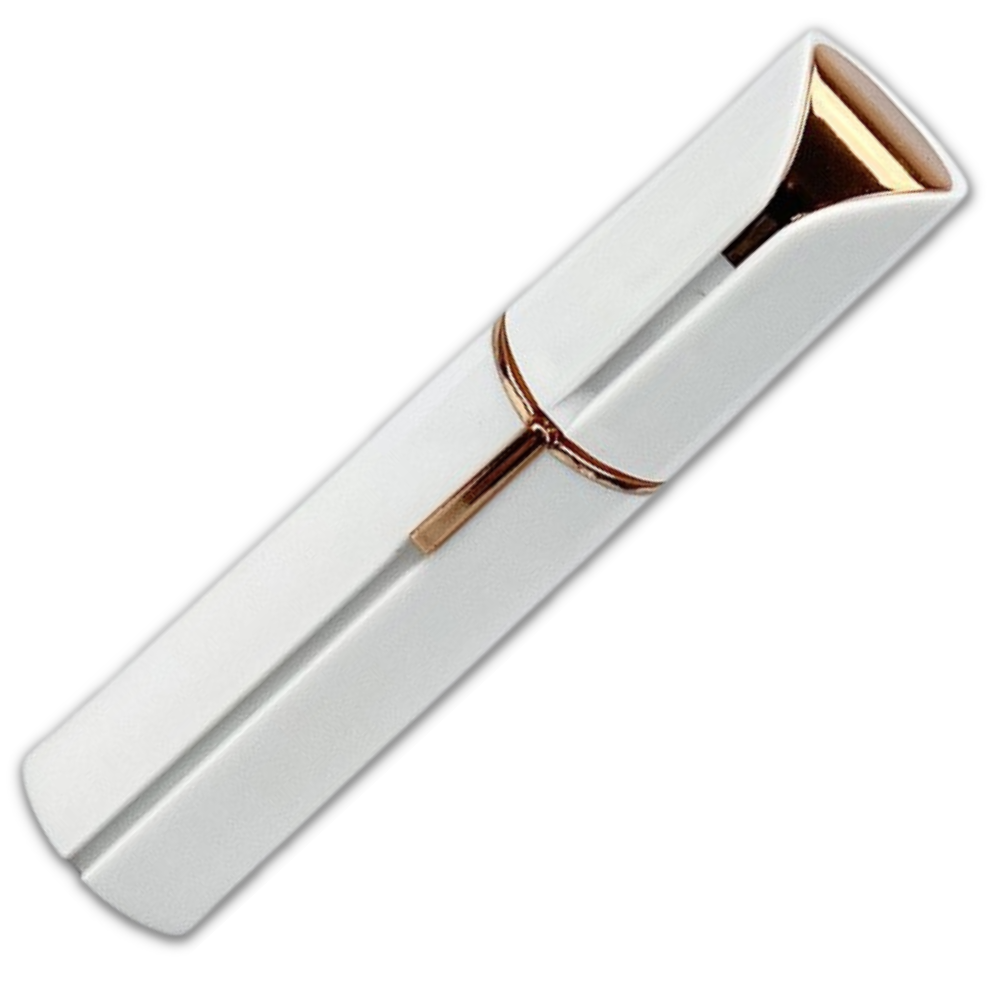 Rasoir visage femme à tête pivotante, format de poche, blanc