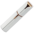 Rasoir visage femme à tête pivotante, format de poche, blanc