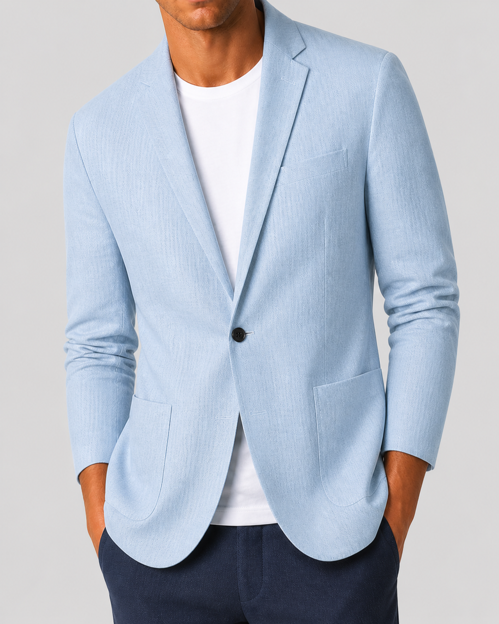Blazer homme léger pour l'été, coupe moderne, du S au 3XL, bleu