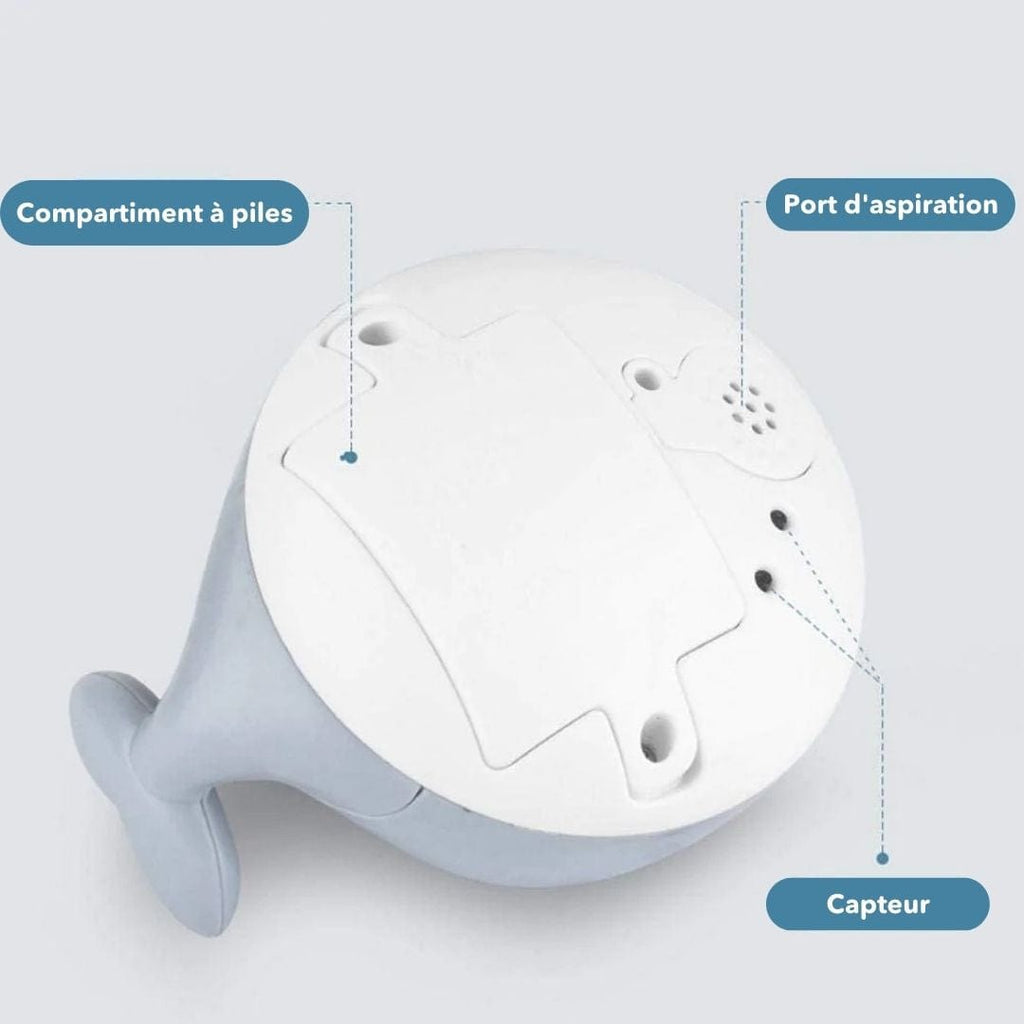 Jouet de bain baleine lumineuse à jet d'eau pour bébé