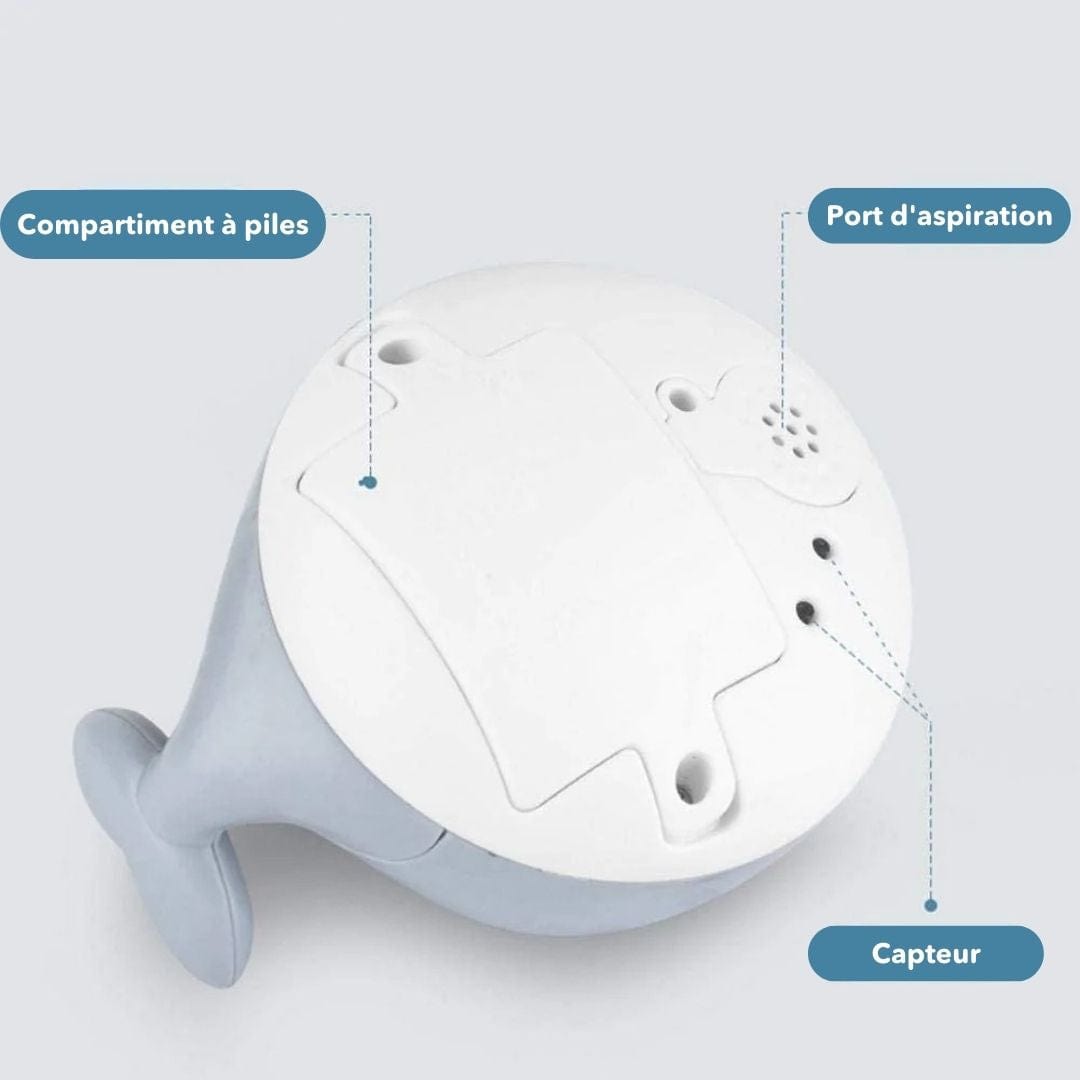 Jouet de bain baleine lumineuse à jet d'eau pour bébé