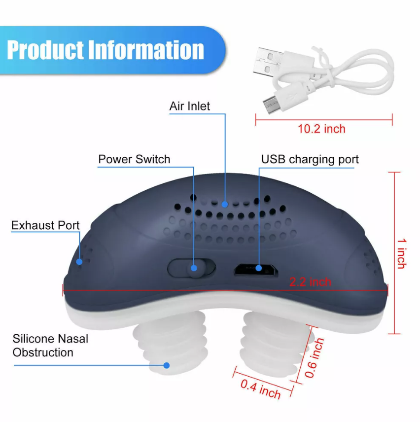 Mini appareil nasal à embouts en silicone, autonomie 8 à 10 h