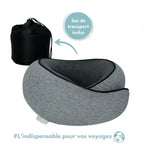 Oreiller de voyage en mousse à mémoire de forme, avec housse
