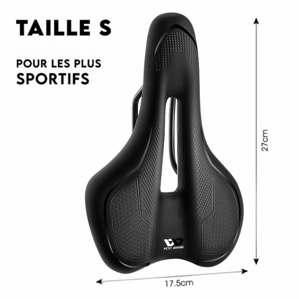 Selle de vélo confort à amortisseurs en gel, trois tailles