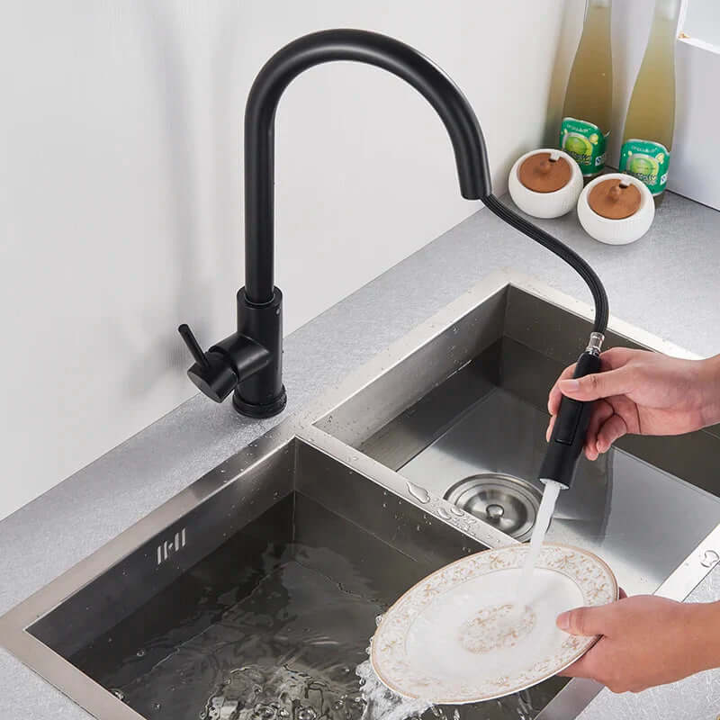Mitigeur de cuisine tactile à douchette extractible, acier inoxydable