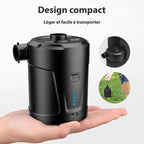 Gonfleur électrique sans fil rechargeable USB, trois embouts