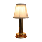 Lampe de table sans fil rechargeable, abat-jour en tissu, 3000 mAh