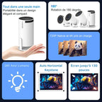Mini vidéoprojecteur portable WiFi 6 et Bluetooth, image 130 pouces