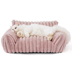 Lit orthopédique pour chien en mousse, housse lavable, trois tailles, rose