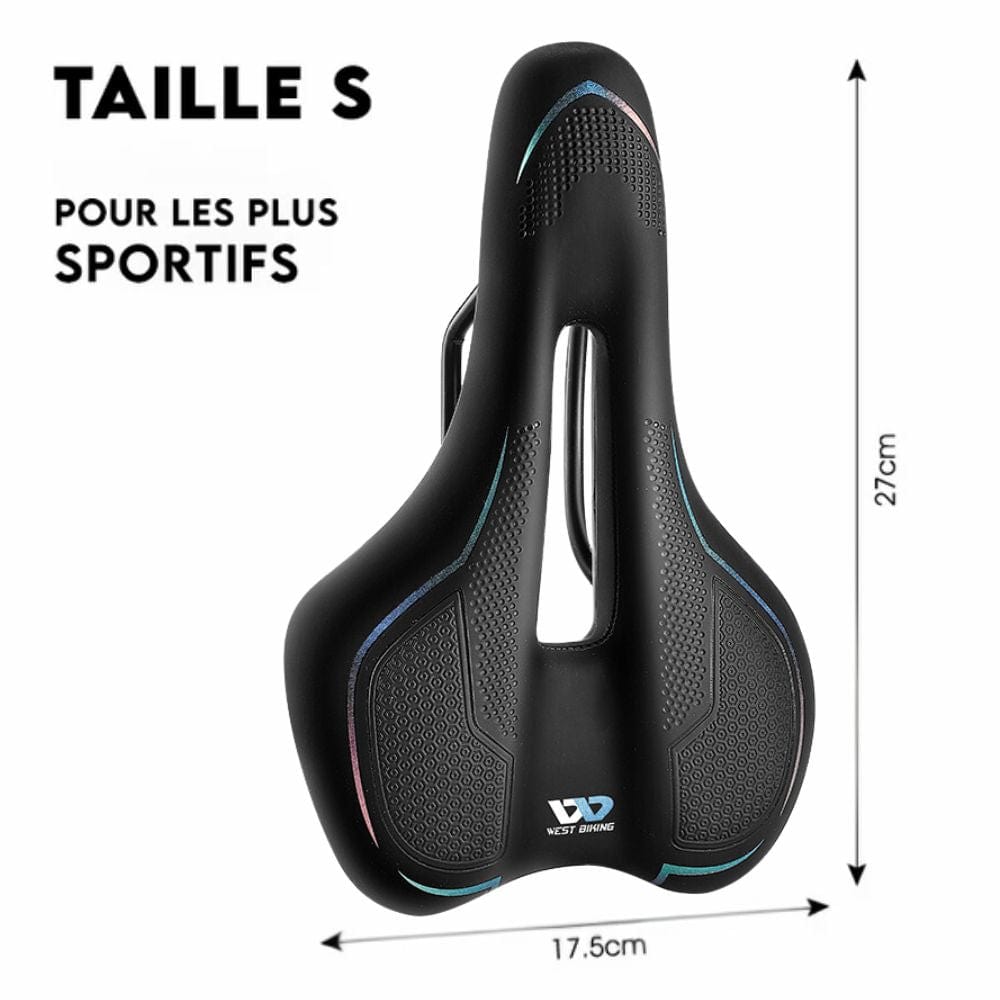 Selle de vélo confort à amortisseurs en gel, trois tailles