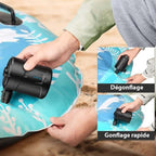 Gonfleur électrique sans fil rechargeable USB, trois embouts