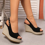 Sandales à talon noires femme, pour la soirée et le bureau