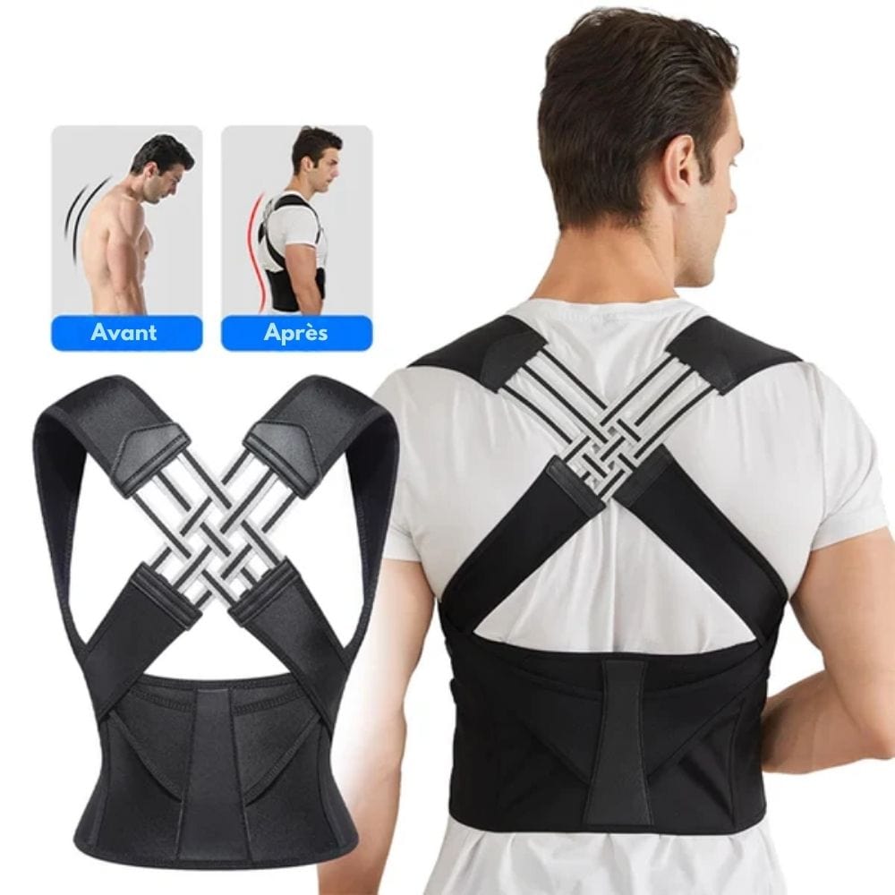 Correcteur de posture adulte à sangles réglables, du XS au L