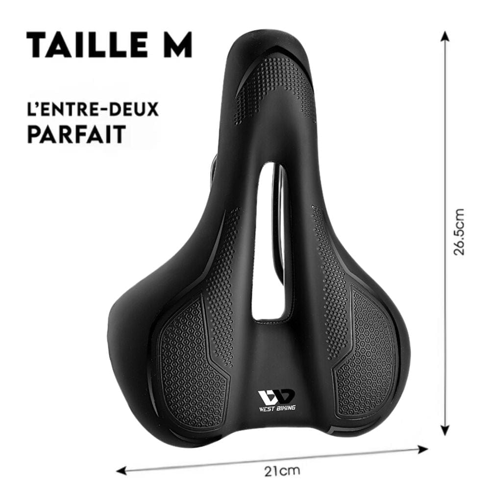 Selle de vélo confort à amortisseurs en gel, trois tailles