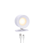 Applique murale sans fil rechargeable, tête orientable aimantée, blanc