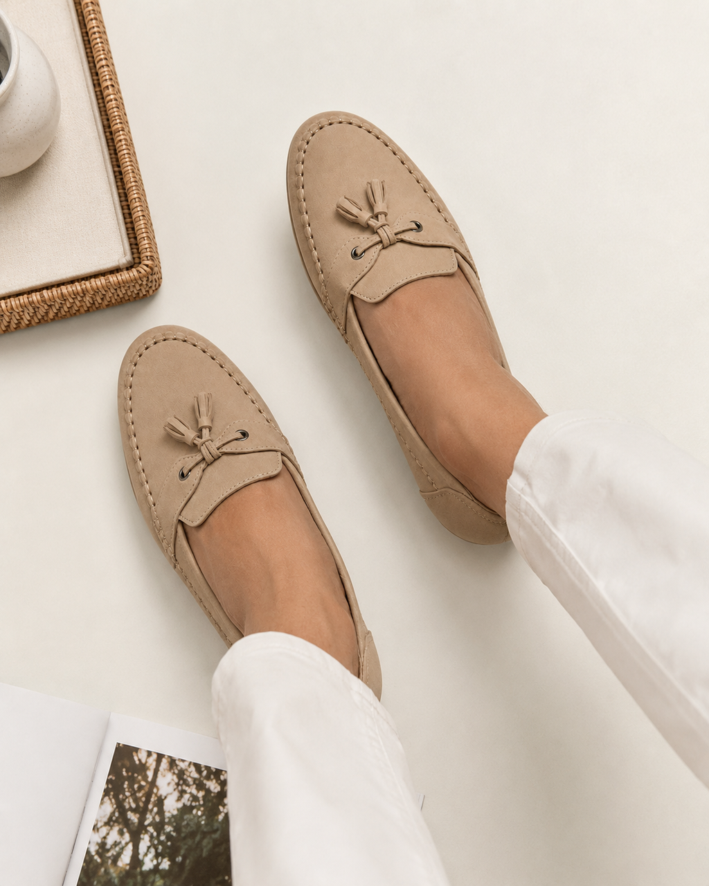 Mocassins orthopédiques femme à boucle vintage, semelle rembourrée
