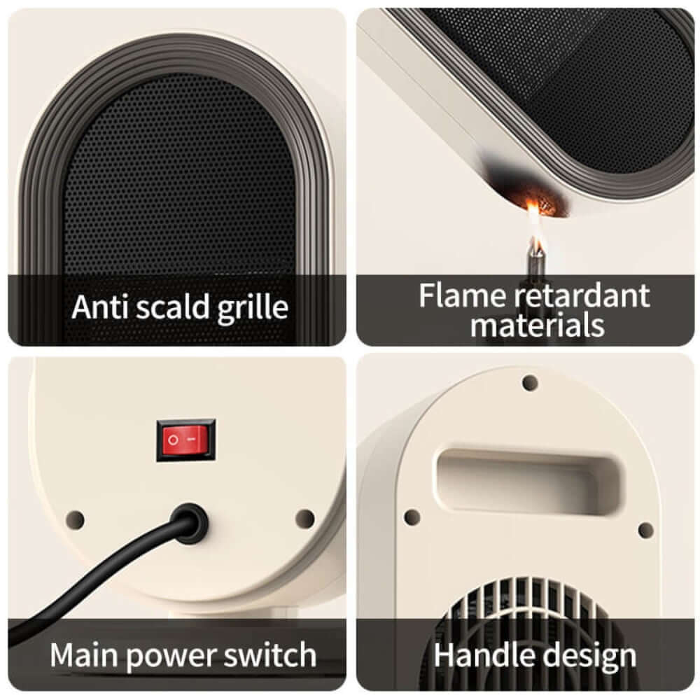 Chauffage d'appoint céramique compact avec télécommande