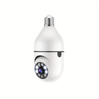Caméra ampoule WiFi 1080p, rotation 360°, vision de nuit