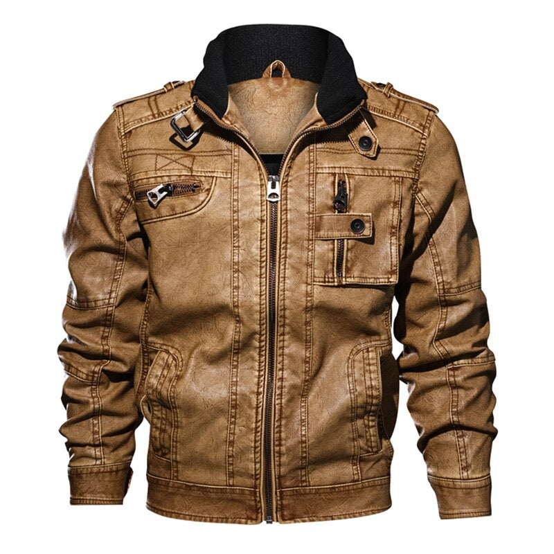 Veste homme toutes saisons, noir vintage ou camel, du S au 3XL, camel