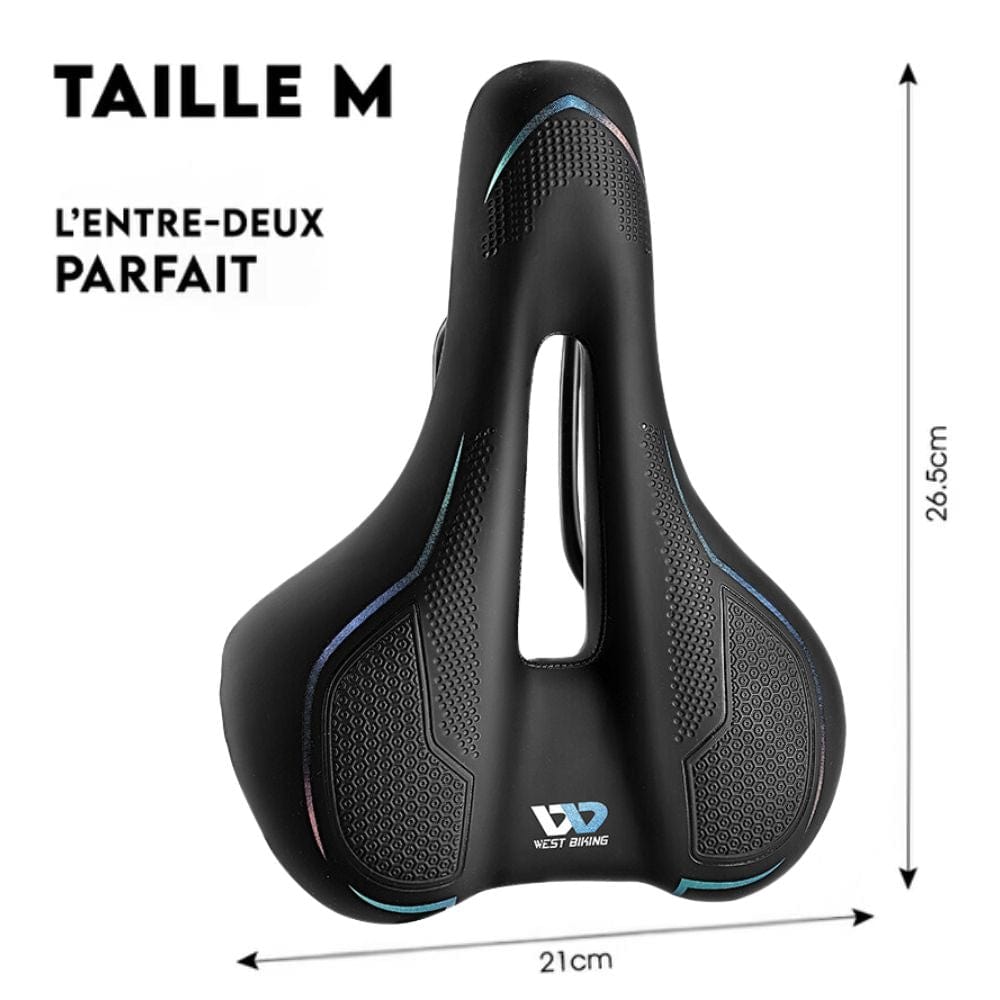 Selle de vélo confort à amortisseurs en gel, trois tailles